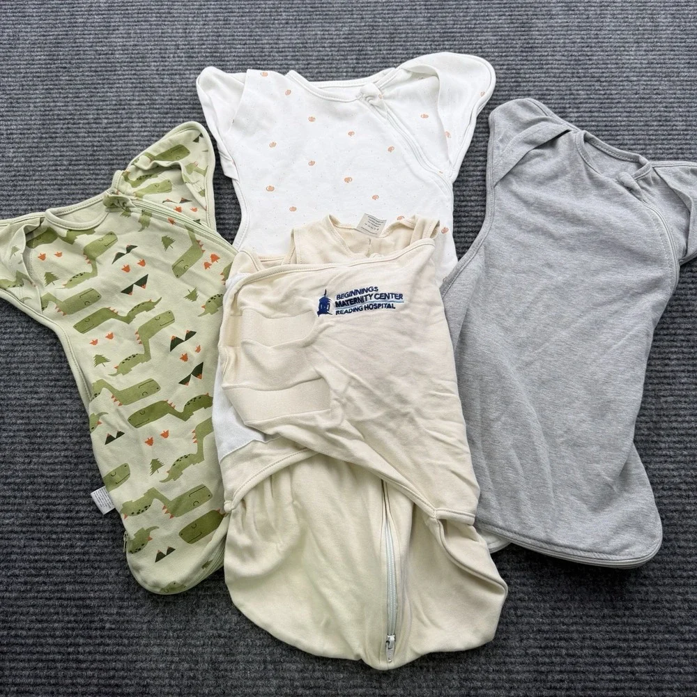 Swaddle Sleep Sack Bundle 4pcs Various Sizes Zip Cottonwood‎ Knirose Brands